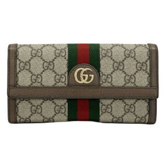 Gucci Ophidia long Wallet brown GG Supreme canvas Sherry logo - Picture 1 of 9